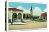 Cheyenne, Wyoming, Exterior View of the Transportation Center-Lantern Press-Stretched Canvas