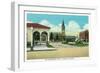 Cheyenne, Wyoming, Exterior View of the Transportation Center-Lantern Press-Framed Art Print