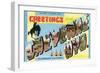 Cheyenne, Wyoming - Large Letter Scenes, Greetings From-Lantern Press-Framed Art Print