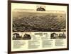 Cheyenne, Wyoming - Panoramic Map-Lantern Press-Framed Art Print