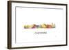 Cheyenne Wyoming Skyline-Marlene Watson-Framed Giclee Print