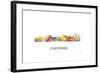 Cheyenne Wyoming Skyline-Marlene Watson-Framed Giclee Print