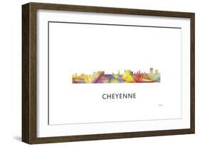 Cheyenne Wyoming Skyline-Marlene Watson-Framed Giclee Print