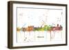 Cheyenne Wyoming Skyline-Marlene Watson-Framed Giclee Print