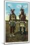 Cheyenne, Wyoming - View of Two Sioux Indians in Regalia, c.1944-Lantern Press-Mounted Art Print