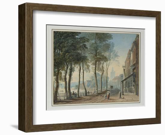 Cheyne Walk, Chelsea, 1816-John Varley-Framed Giclee Print