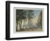 Cheyne Walk, Chelsea, 1816-John Varley-Framed Giclee Print