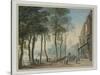 Cheyne Walk, Chelsea, 1816-John Varley-Stretched Canvas