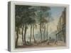 Cheyne Walk, Chelsea, 1816-John Varley-Stretched Canvas