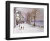 Cheyne Walk in Winter, London-John Sutton-Framed Giclee Print