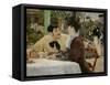 Chez le Pere Lathuille (At Pere Lathuille's)-Edouard Manet-Framed Stretched Canvas