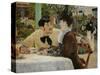 Chez le Pere Lathuille (At Pere Lathuille's)-Edouard Manet-Stretched Canvas