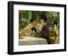 Chez le Pere Lathuille, en plein air (At the caf&eacute;), 1878 .-Edouard Manet-Framed Giclee Print