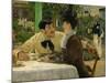 Chez le Pere Lathuille, en plein air (At the caf&eacute;), 1878 .-Edouard Manet-Mounted Giclee Print