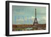 Chez Paris with Eiffel Tower-Cora Niele-Framed Giclee Print