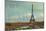 Chez Paris with Eiffel Tower-Cora Niele-Mounted Giclee Print