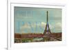 Chez Paris with Eiffel Tower-Cora Niele-Framed Giclee Print