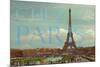 Chez Paris with Eiffel Tower-Cora Niele-Mounted Giclee Print