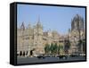 Chhatrapati Shivaji Terminus Railway Station, Unesco World Heritage Site, Mumbai-Tony Waltham-Framed Stretched Canvas