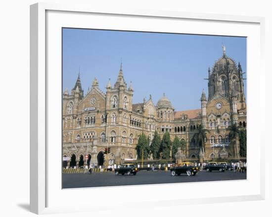 Chhatrapati Shivaji Terminus Railway Station, Unesco World Heritage Site, Mumbai-Tony Waltham-Framed Photographic Print