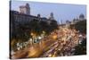 Chhatrapati Shivaji Terminus Train Station and Central Mumbai, India-Peter Adams-Stretched Canvas