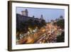 Chhatrapati Shivaji Terminus Train Station and Central Mumbai, India-Peter Adams-Framed Photographic Print