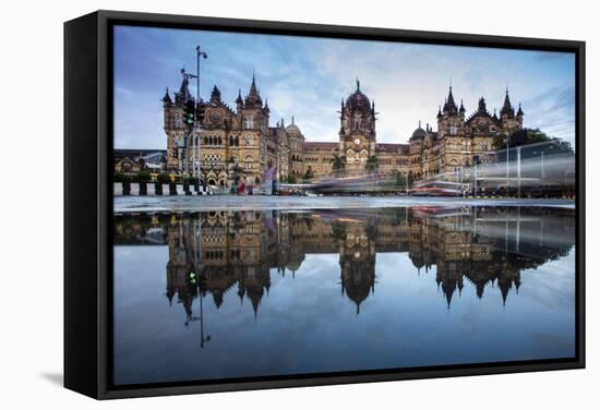 Chhatrapati Shivaji Terminus (Victoria Terminus), UNESCO World Heritage Site-Alex Robinson-Framed Stretched Canvas