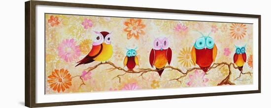 Chi Omega Owl Painting-Megan Aroon Duncanson-Framed Premium Giclee Print