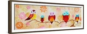 Chi Omega Owl Painting-Megan Aroon Duncanson-Framed Premium Giclee Print