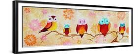 Chi Omega Owl Painting-Megan Aroon Duncanson-Framed Premium Giclee Print