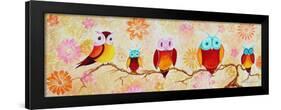 Chi Omega Owl Painting-Megan Aroon Duncanson-Framed Giclee Print