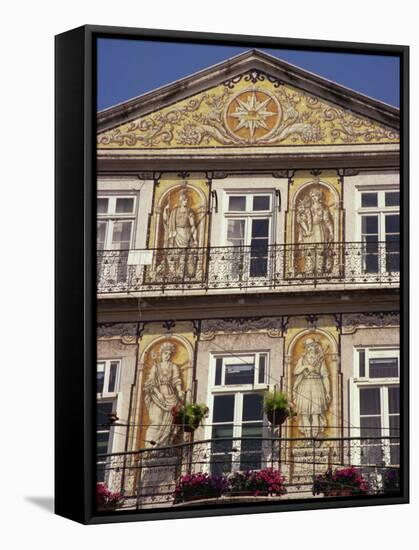 Chiado, Teramic Tile Pictures on House, Trindade, Lisbon, Portugal, Europe-Ken Gillham-Framed Stretched Canvas