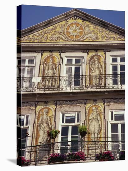 Chiado, Teramic Tile Pictures on House, Trindade, Lisbon, Portugal, Europe-Ken Gillham-Stretched Canvas