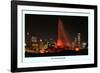 Chiago skyline Chicago White Sox  win-Patrick  J. Warneka-Framed Photographic Print