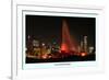 Chiago skyline Chicago White Sox  win-Patrick  J. Warneka-Framed Photographic Print