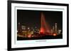 Chiago skyline Chicago White Sox  win-Patrick  J. Warneka-Framed Photographic Print