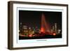 Chiago skyline Chicago White Sox  win-Patrick  J. Warneka-Framed Photographic Print