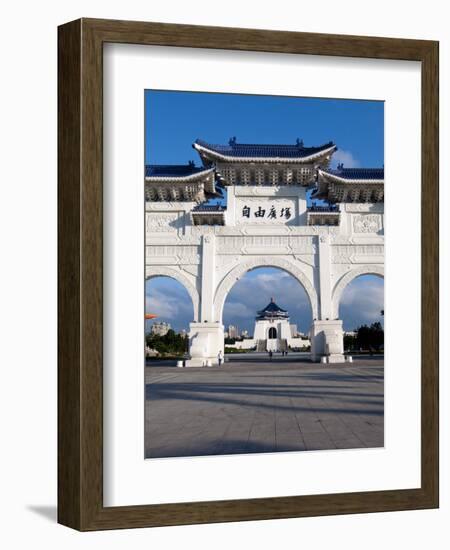 Chiang Kai Shek Memorial Hall Arch, Taipei, Taiwan, Asia-Charles Bowman-Framed Photographic Print