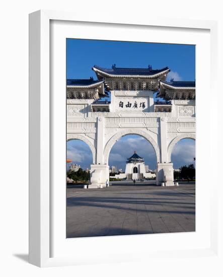 Chiang Kai Shek Memorial Hall Arch, Taipei, Taiwan, Asia-Charles Bowman-Framed Photographic Print