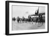 Chiang Kai-Shek of the Chinese Nationalists Following Flag Bearer in Military Procession, 1931-null-Framed Photo