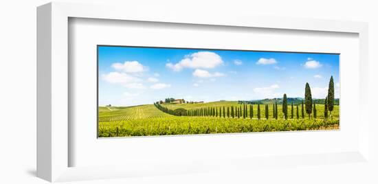 Chianti Area Panorama Tuscany-null-Framed Art Print