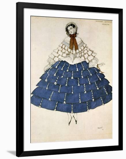 Chiarina, Design for a Costume for the Ballet Carnival Composed by Robert Schumann, 1919-Leon Bakst-Framed Giclee Print