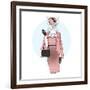 Chic Cat Woman-Olga_Angelloz-Framed Art Print