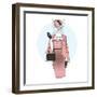 Chic Cat Woman-Olga_Angelloz-Framed Art Print