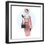 Chic Cat Woman-Olga_Angelloz-Framed Art Print