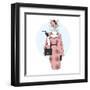 Chic Cat Woman-Olga_Angelloz-Framed Art Print