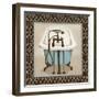 Chic Lattice Bath I-Elizabeth Medley-Framed Art Print