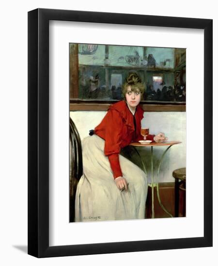 Chica in a Bar, 1892-Ramon Casas i Carbo-Framed Giclee Print