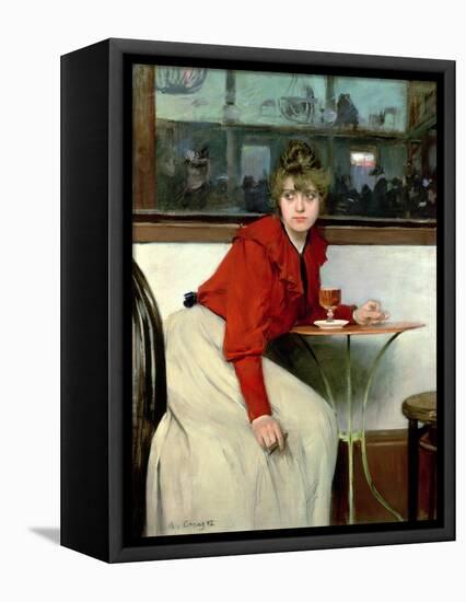 Chica in a Bar, 1892-Ramon Casas i Carbo-Framed Stretched Canvas