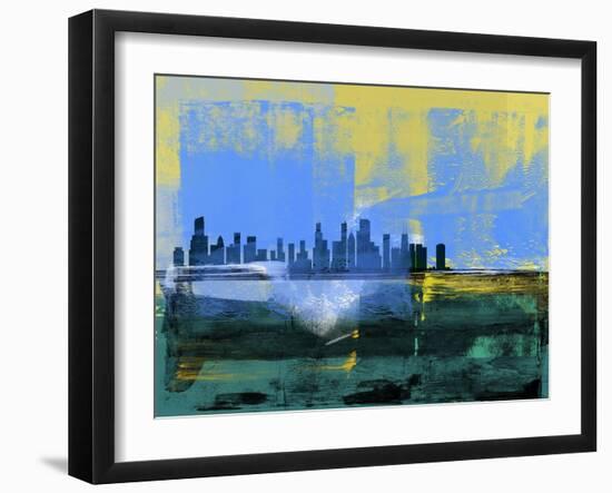 Chicago Abstract Skyline I-Emma Moore-Framed Art Print